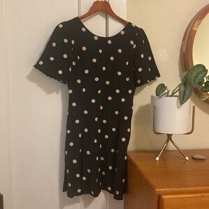 SEZANE Faustine Polka-Dot Dress in Black